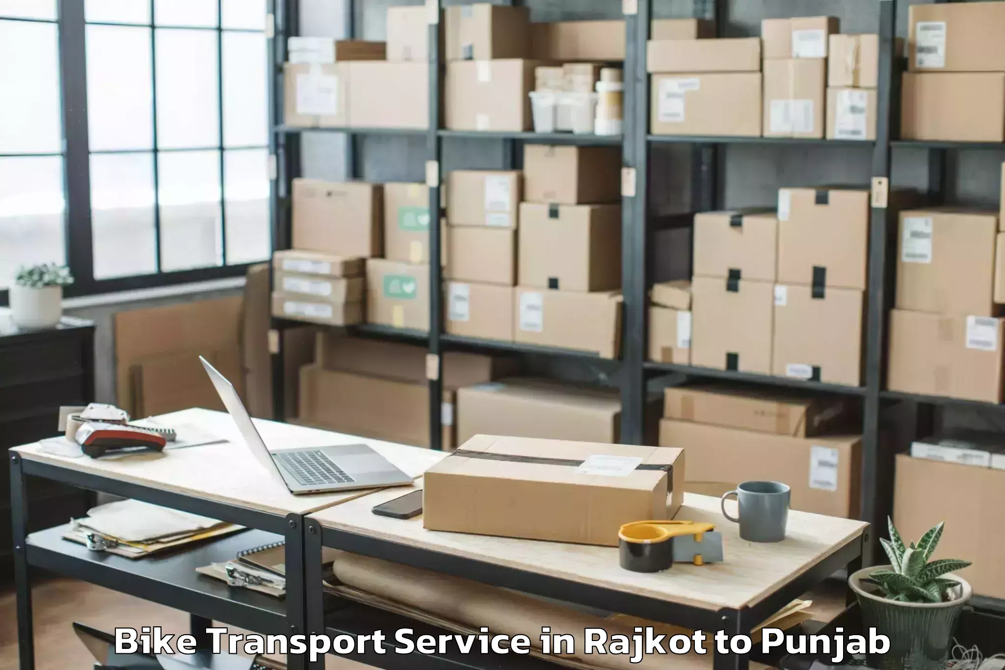 Hassle-Free Rajkot to Ghanaur Bike Transport